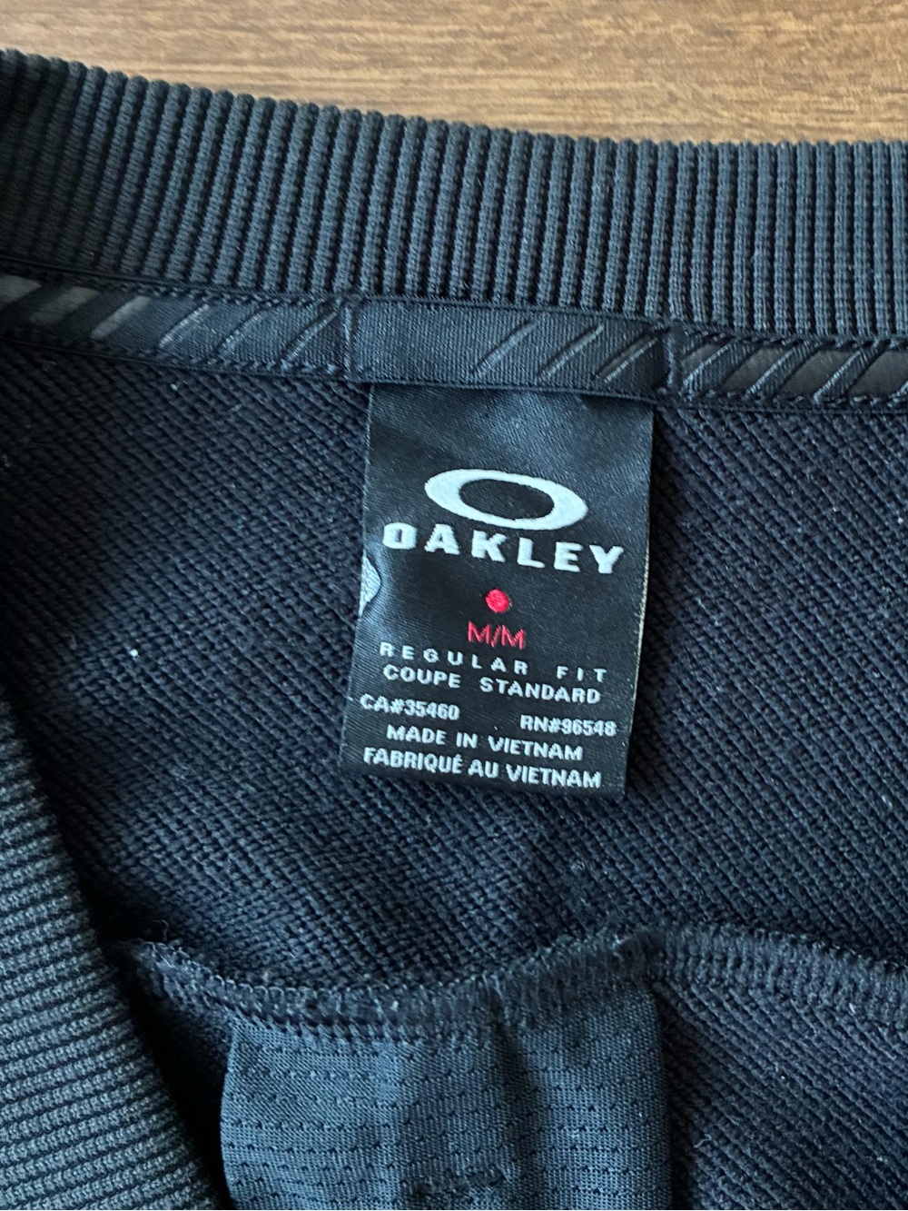 Oakley Athletic Black Bomber Jacket with White Panels - Picture 3 of 7